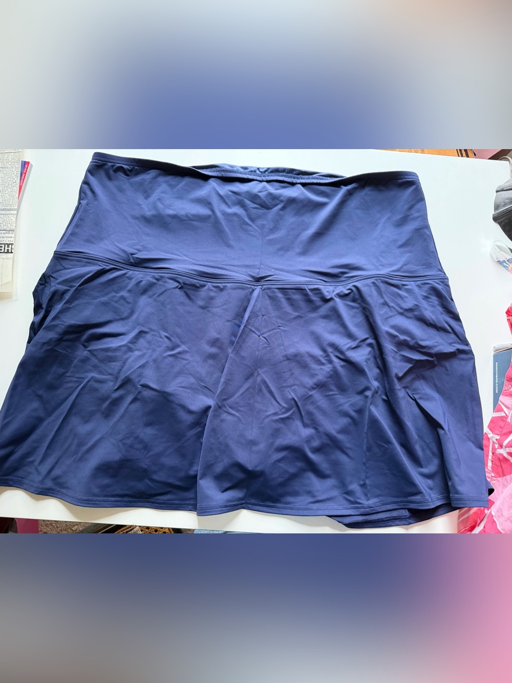 Lands End 26W swim skirt navy new